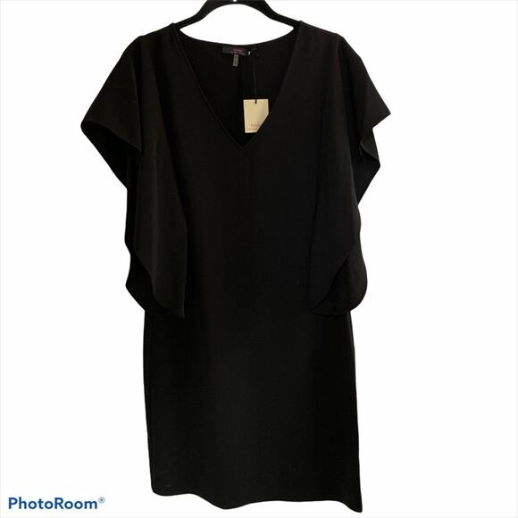 Trina Turk Dress Hiroshi Flutter Sleeve V-Neck NWT XS Style TT198013 - Picture 3 of 12